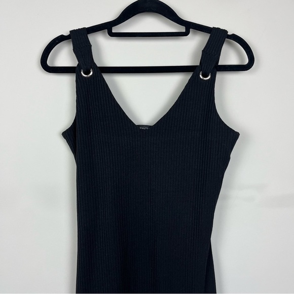 NWT WALTER BAKER BROOKLYN SLEEVELESS RIBBED MIDI DRESS IN BLACK SIZE MEDIUM - Picture 6 of 16